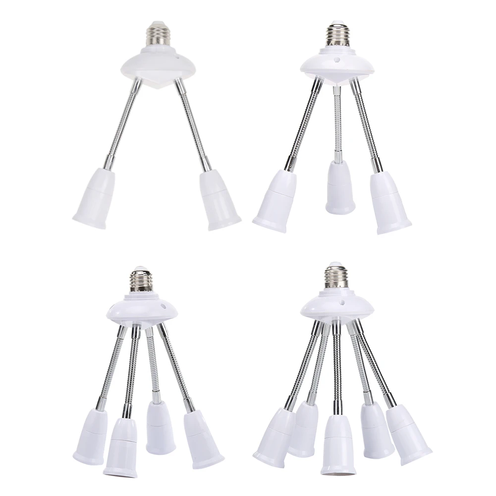 

E27 Lamp White Base Adjustable Rotary LED Light Bulb Socket Holder Adapter Converter Easy To Use for Restaurant Hotel