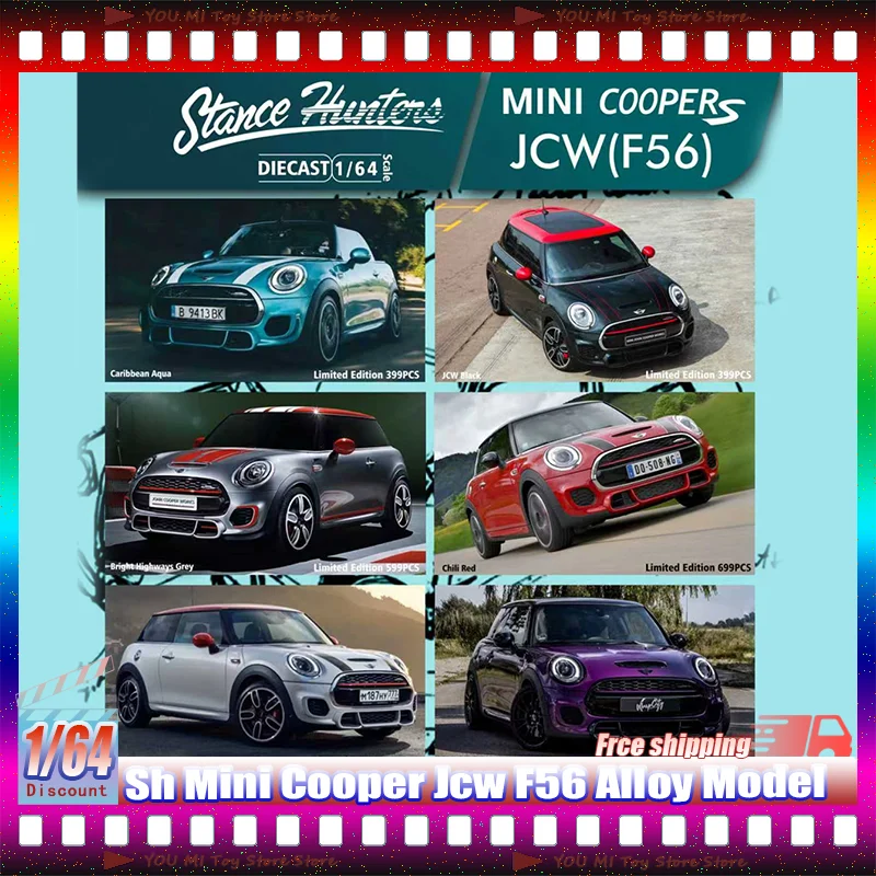 

New In Stock Sh 1:64 Mini Cooper Jcw F56 Simulation Alloy Miniature Die-Cast Full Opening Car Model Customized Toy Gift Ornament