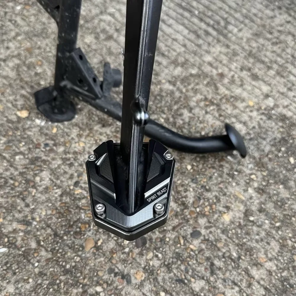 For Zontes 703F Motorcycle Side Stand Enlarger Anti-Slip Widened Kickstand Foot Pad No Drilling Required Modification Access