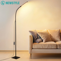 New LED Eye-Caring Floor Lamp Dimmable 3Light Modes with Flexible Gooseneck Height Adjustable USB Home Reading Light for Bedroom