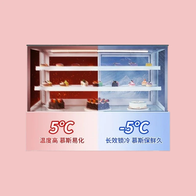 

Низкотемпературный шкаф-витрина для тортов Коммерческая холодильная морозильная камера Встроенная стойка для кофе-бара Шкаф для хранения свежести