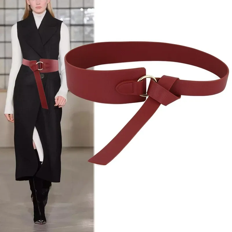 

2024 New Belt Women's Wide Knotted Decorative Dress Simple and Versatile with Coat Sweater Belt