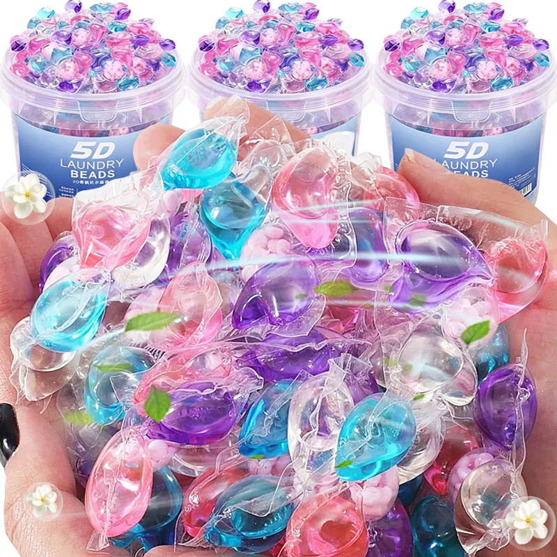 

5 in 1 Gardenia Scented Laundry Detergent Soap Box Laundry Aroma Liquid Capsule Ball for Household Washing Machine Supplies