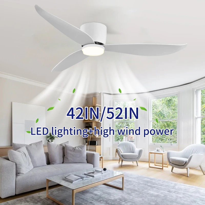2026 new 46 52 inch ceiling fan light smart remote control bedroom and living room 6-speed fan Nordic creative home appliances