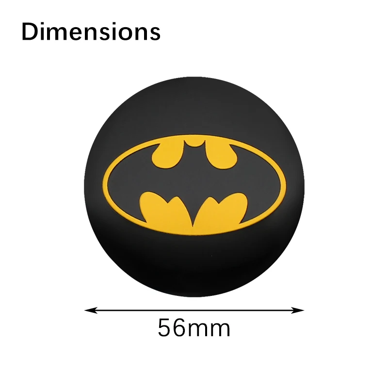 4Pcs56mm Car Styling Bat Logo Badge Car Wheel Center Hub Cap Rim Cover Emblem Stickers Decorative Decal Auto replace Accessories