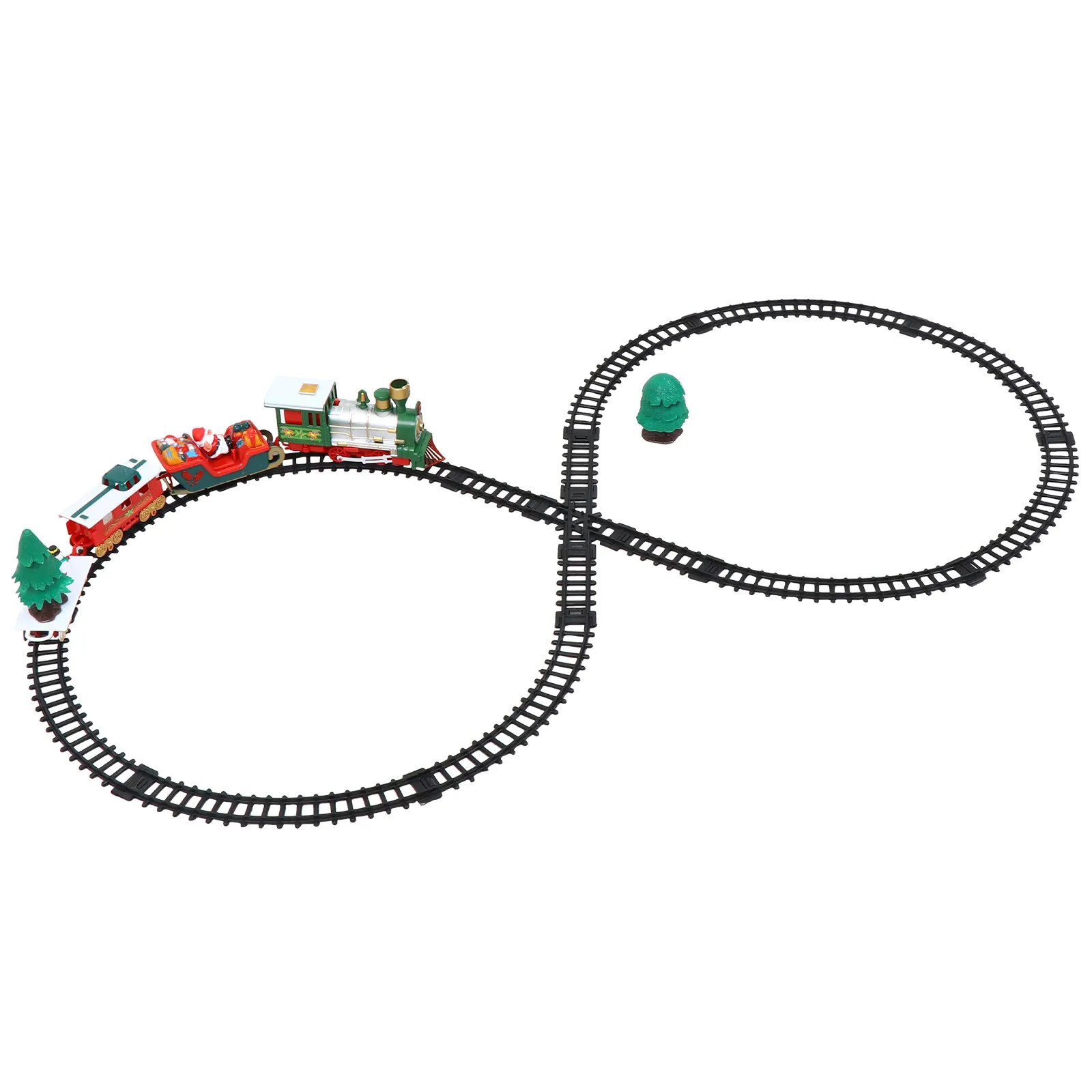 1箱 クリスマス電動鉄道列車 子供用操作式装飾ディスプレイセット リビングルームテーブル棚用 クリスマスギフト