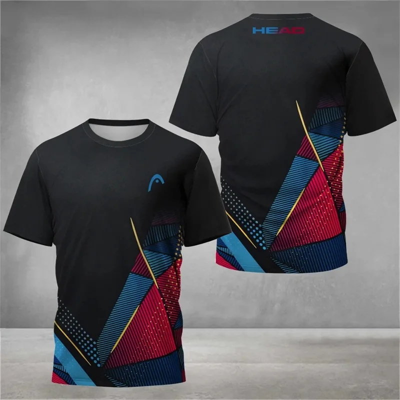 New Tennis Sports T-Shirt Quick Drying City Padel Wicking Training Breathable Mesh Clothes Summer Men's Loose Short Sleeve Tops