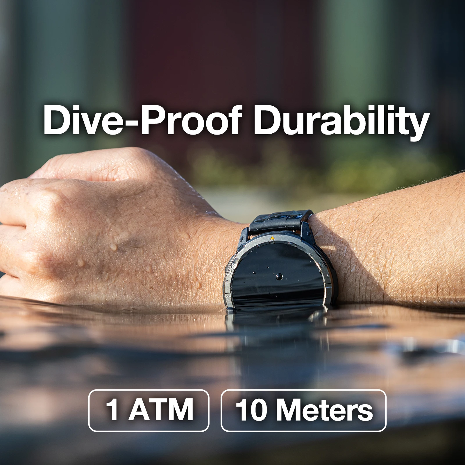 สมาร์ทวอทช์ AGM L1 กันน้ำ 1ATM หน้าจอ AMOLED 1.43 นิ้ว วัดอัตราการเต้นของหัวใจ วัดออกซิเจนในเลือด GPS เข็มทิศ โทรผ่านบลูทูธ