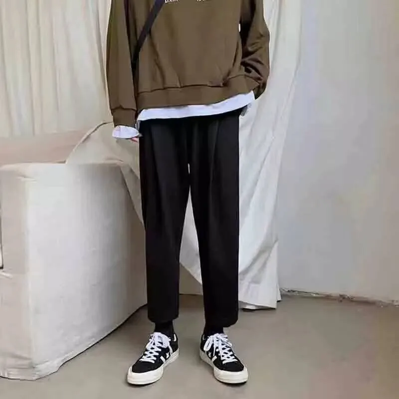 

Harun Pants Pure Winter New Men's Autumn And Color Elastic Waist Korean Fashion Youth Leisure Loose Large Pants