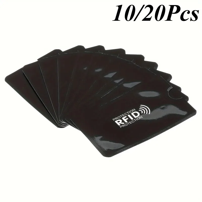 10/20Pcs Simple RFID Blocking Card Sleeve Anti-theft Credit Debit Card Protective Cover for Daily Use