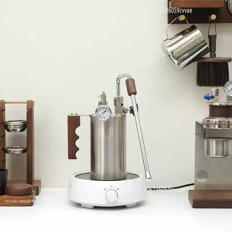 Stainless Steel Outdoor Camping Steam Milk Frother for Coffee Latte Art Direct Fire Household Use
