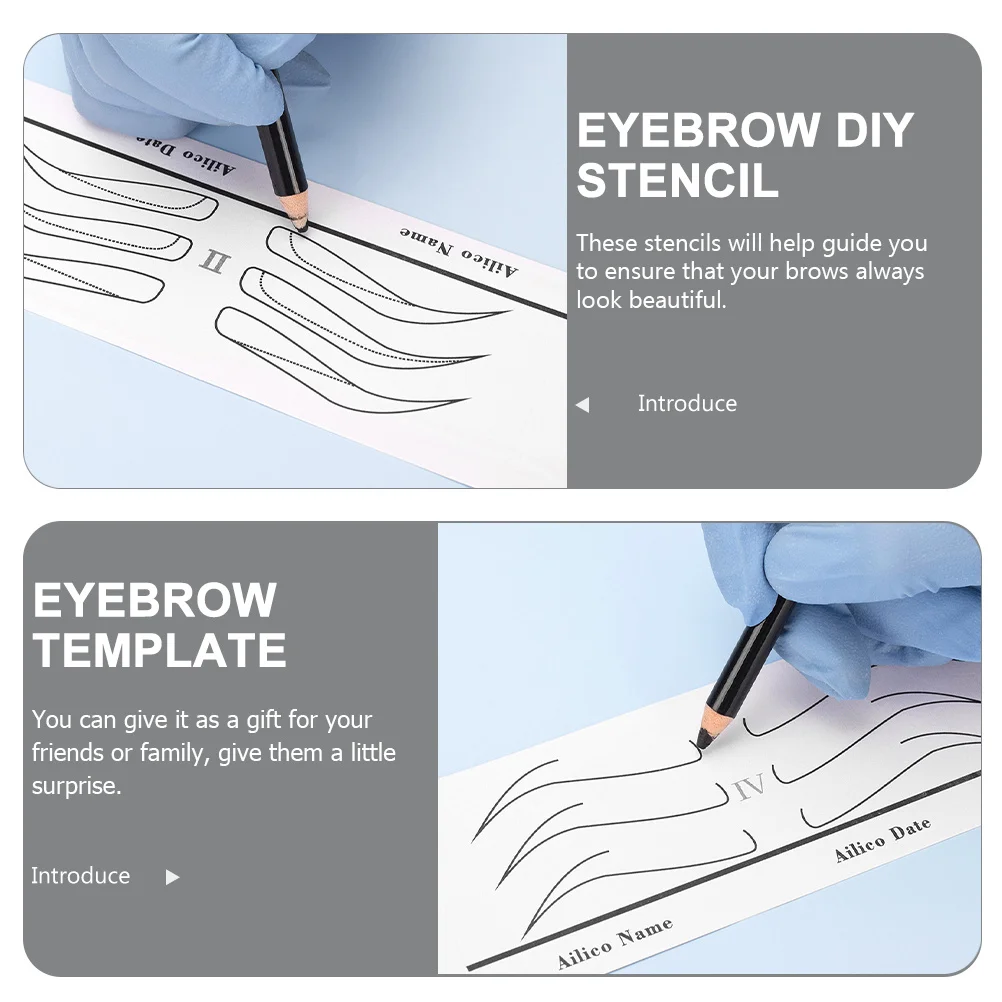 1 Juego de plantilla para cejas, plantilla de guía para cejas reutilizable para tatuajes precisos y hermoso diseño de cejas, regalo Ideal para mujeres