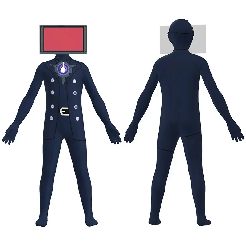영화 스키비디 변기 코스튬 코스프레 유니폼, 할로윈 남자 스피커 남자 캠코더맨 코스튬 세트, 성인 어린이용 마스크 포함