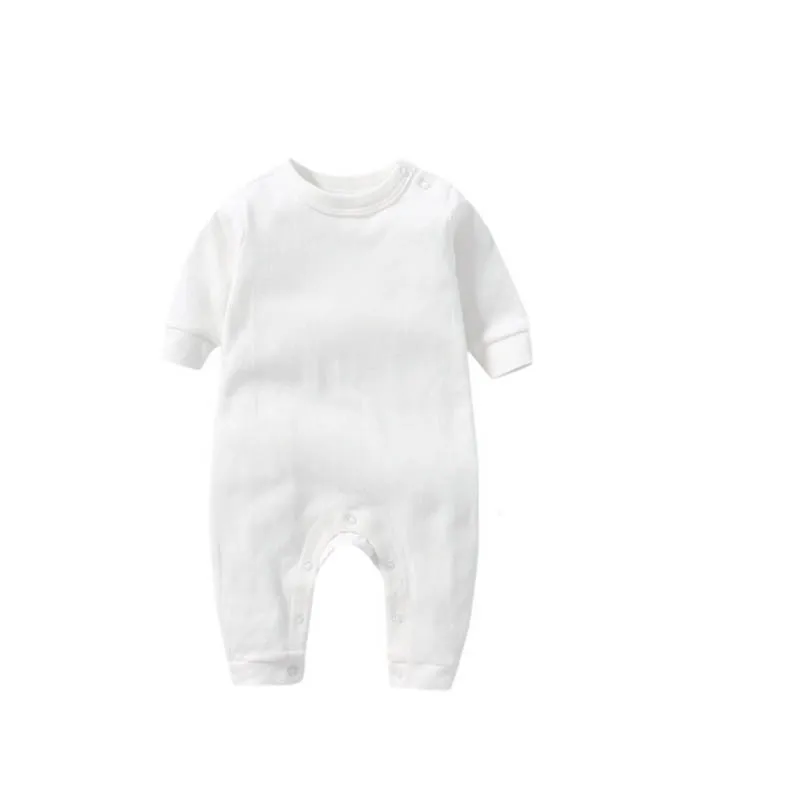 Newborn Baby Clothing Sets 0-3 Months Jumpsuit Solid Color Romper Hat Bib Towel Gloves Accessory Suits Baby Boy Outfits White image 2