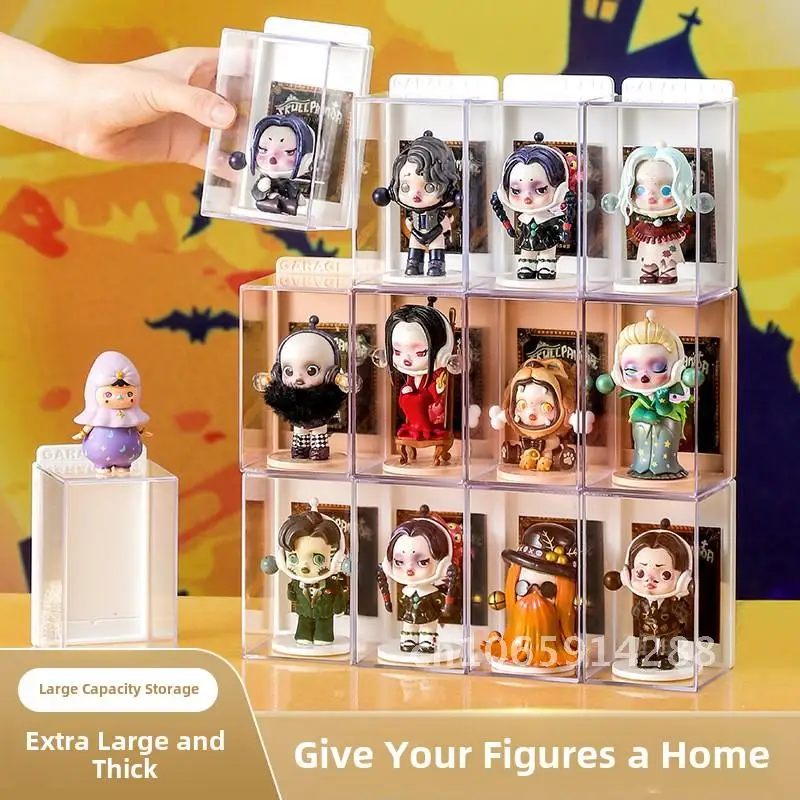 

Transparent Hand Storage Box Dustproof Display Case for Figurines Bubble Dolls Mate Dolls Stackable Modern Minimalist Design