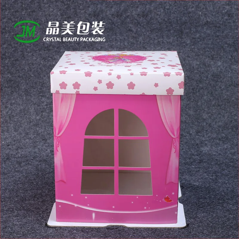 6 8 10 12 14-Inch Twelve Constellation Barbie Doll Birthday Cake Box Double-Layer Heightened Baking Packaging Box