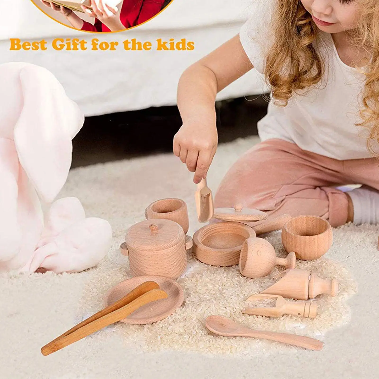 

Toddlers Afternoon Tea Party Wooden Pretend Afternoon Tea Set Little Girls Tea