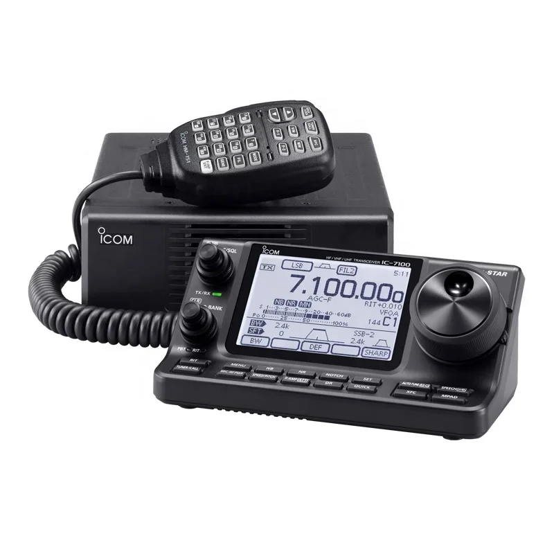 ICOM IC-7100 50W HF Ham Transceiver Vehicle Car Radio Walkie Talkie 20km 50km Communication Radio view 2