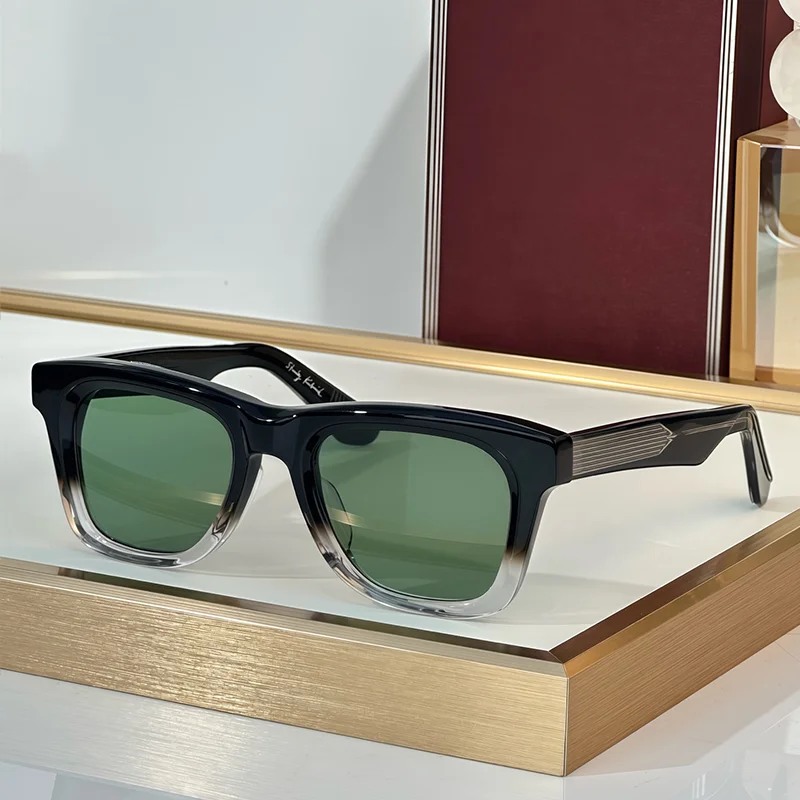 

Солнцезащитные очки KIZN SPACE ODYSSEY в стиле пэчворк, черные, для мужчин, классические, легкие, роскошные, квадратные, из толстого ацетата