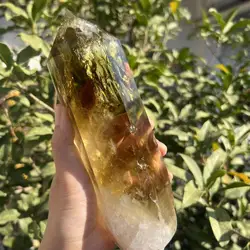 NATURAL Raw Citrine Quartz Crystal Point Yllow Gemstone Wand Obelisk Healing