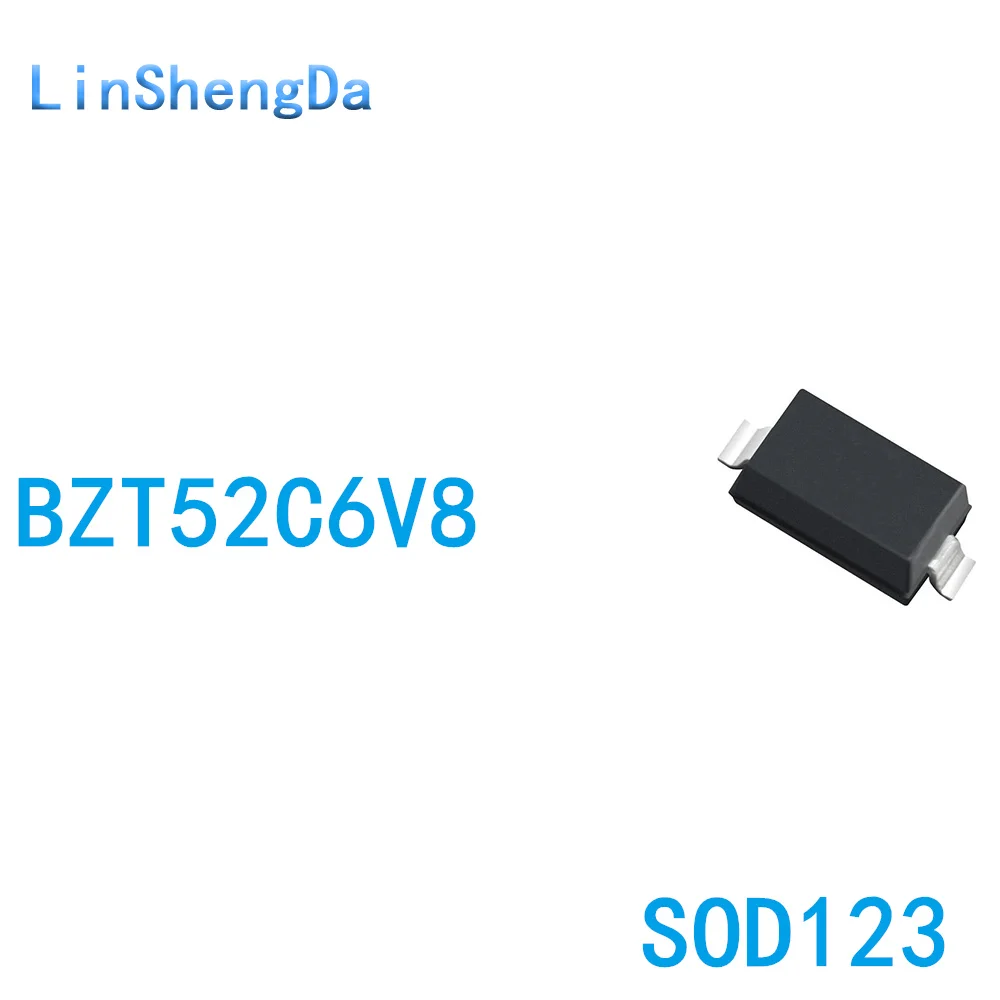 SMD voltage regulator diode BZT52C6V8 6.8V SOD123 1206 WB 1 disk 3K