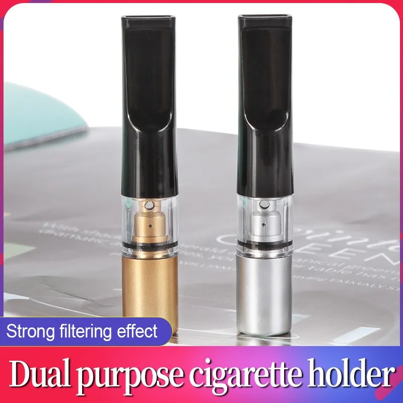 Reusable Cigarette Holder Filter Reduce Tar Cleanable Recycling Mouthpiece Smoking Tool Accessories 2 Pcs/Pack