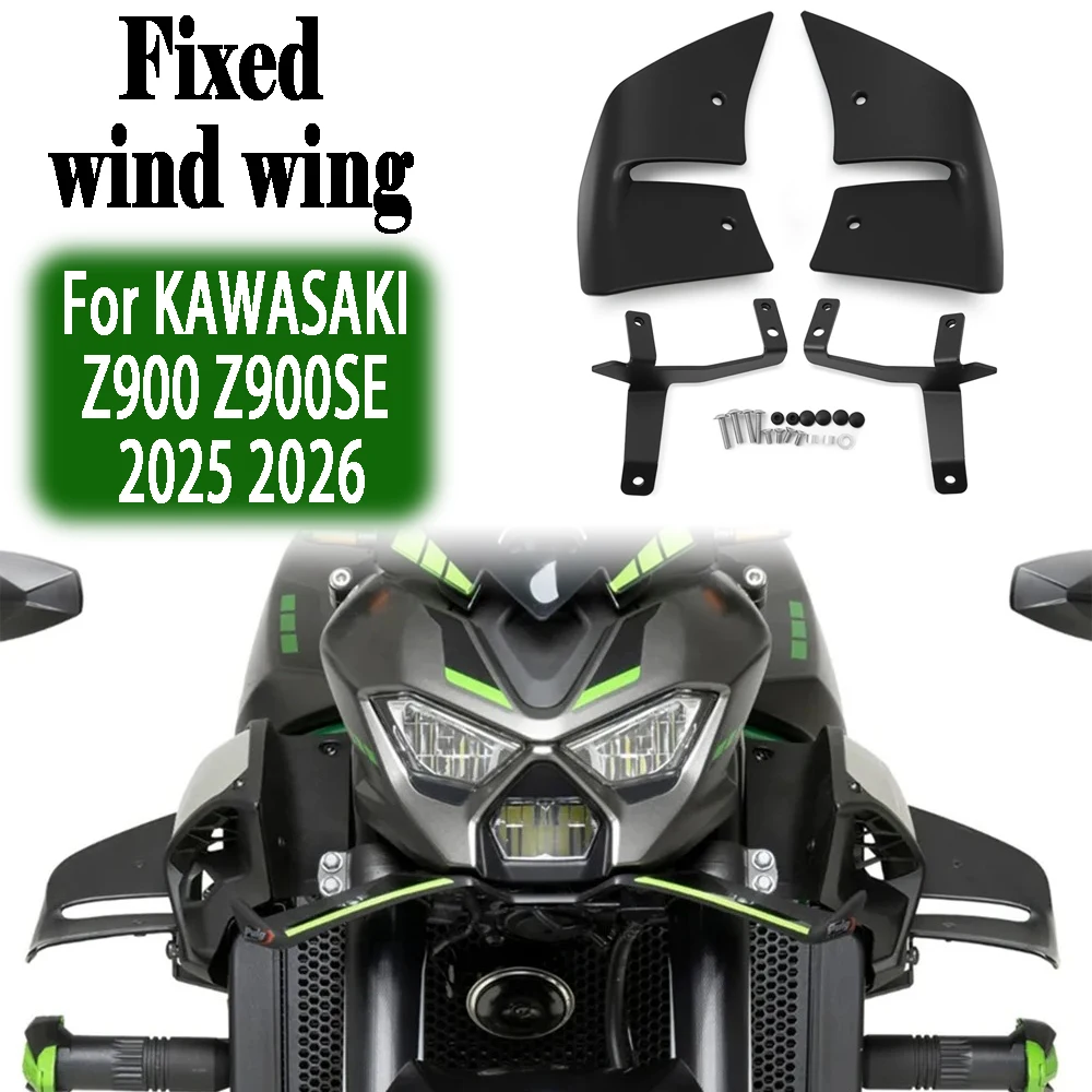 

For KAWASAKI Z900 Z900SE 2025 2026 Side Downforce Spoilers Fairing Winglet Motorcycle Naked Side Front Aerodynamic Wind Wing
