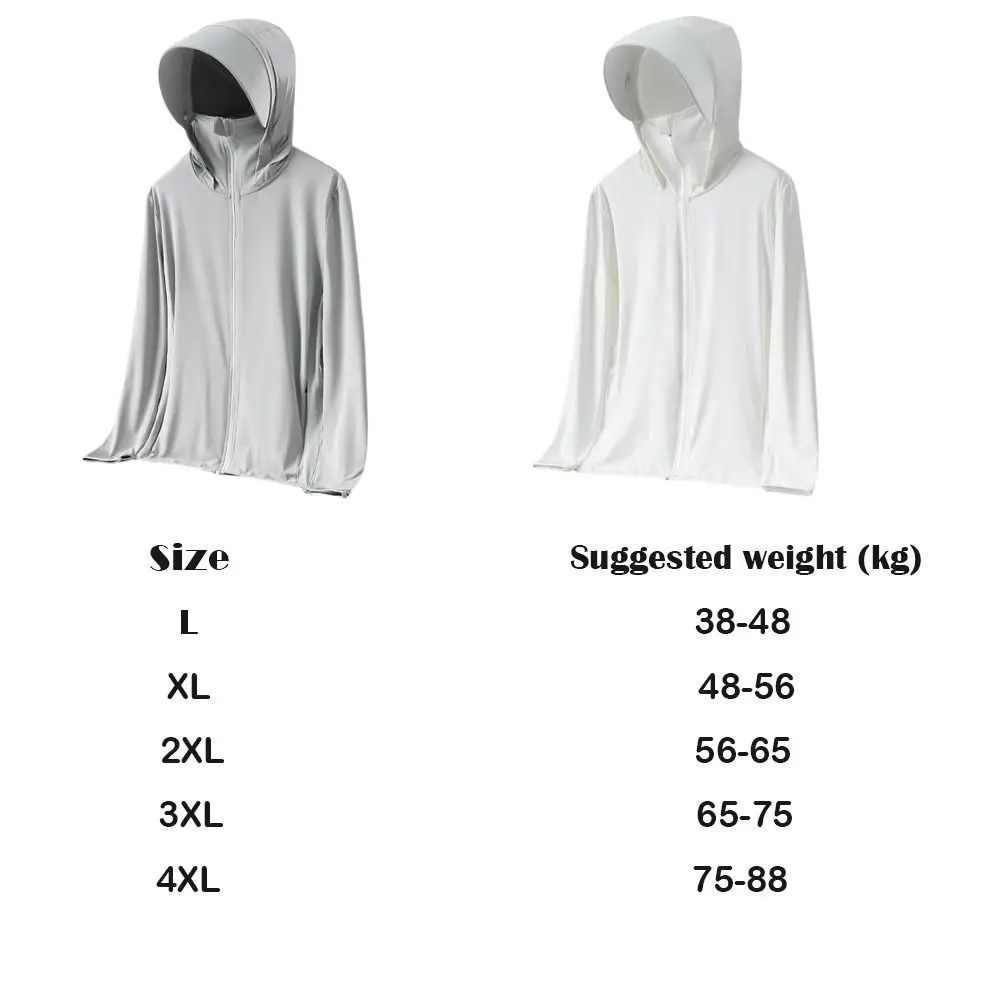 Ropa de protección solar de tela elástica, ropa de protección UV transpirable de secado rápido con sombrero grande, ropa de abrigo fina Anti-UV