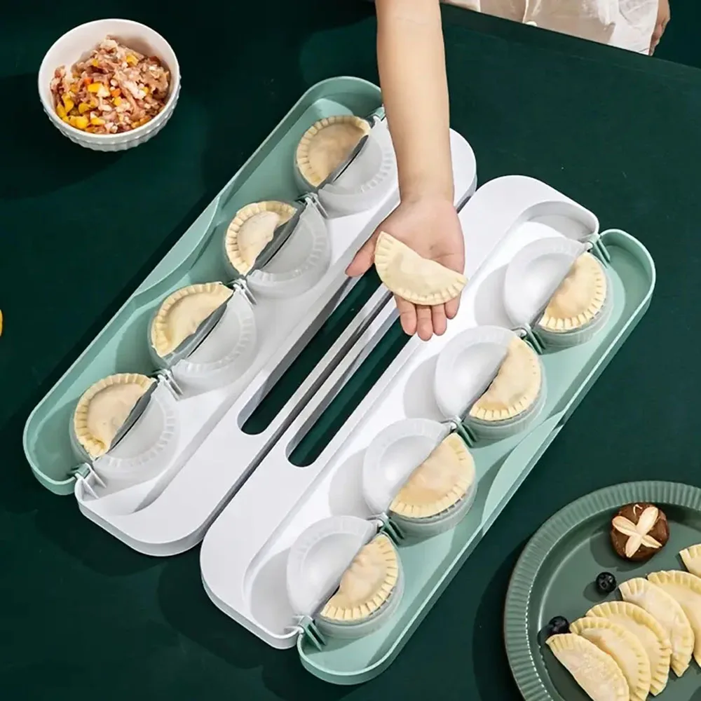 8-Grid Dumpling Making Mold Pleated Pressing Edge Design Dumpling Mould Labor-Saving Dumpling Maker Kitchen Accessories