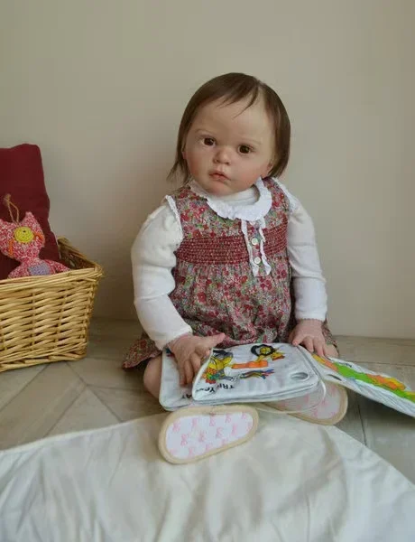 DLS مخصص محدود العرض 24 بوصة تولد من جديد الطفل ماتيا مع الشعر الجذور يدويا الانتهاء بالفعل مع فستان مختلف