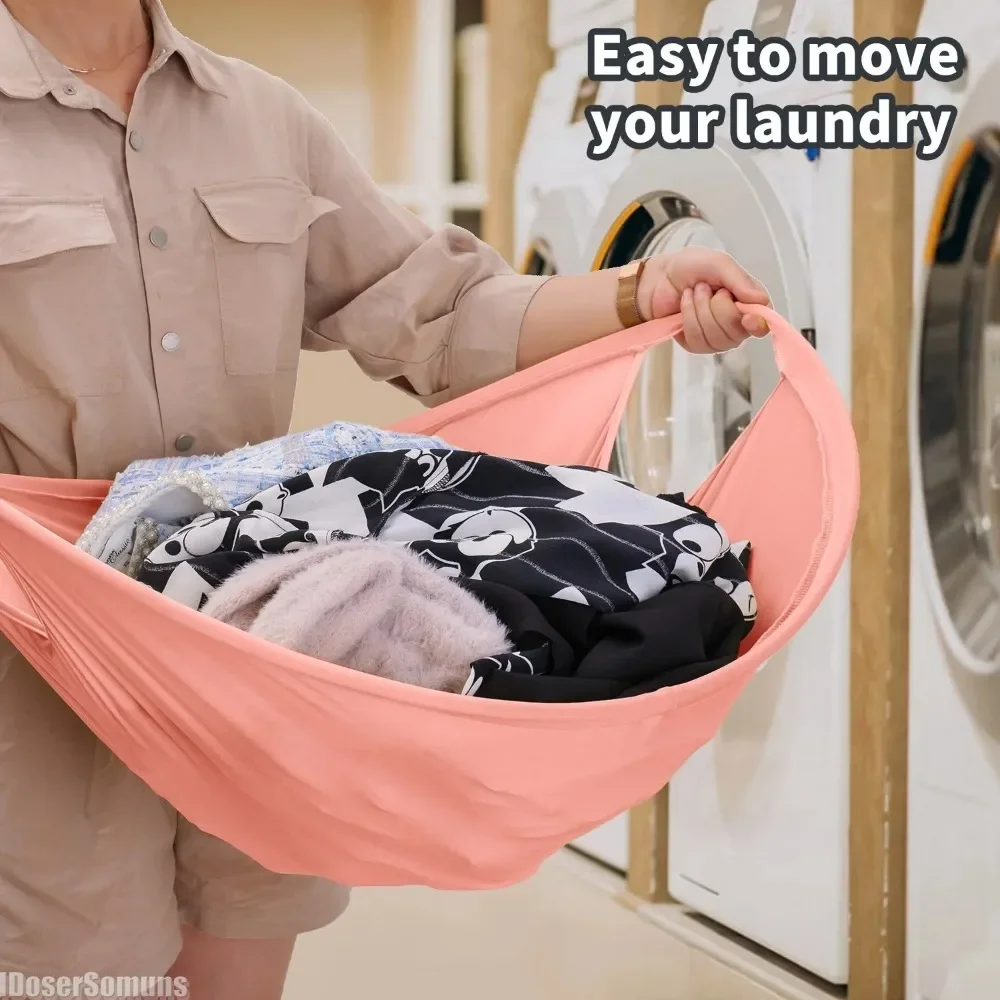 

26-inch Laundry Storage Basket Dirty Clothes Bag Portable Container Foldable Pop-up Basket Home Space Saving Organizer