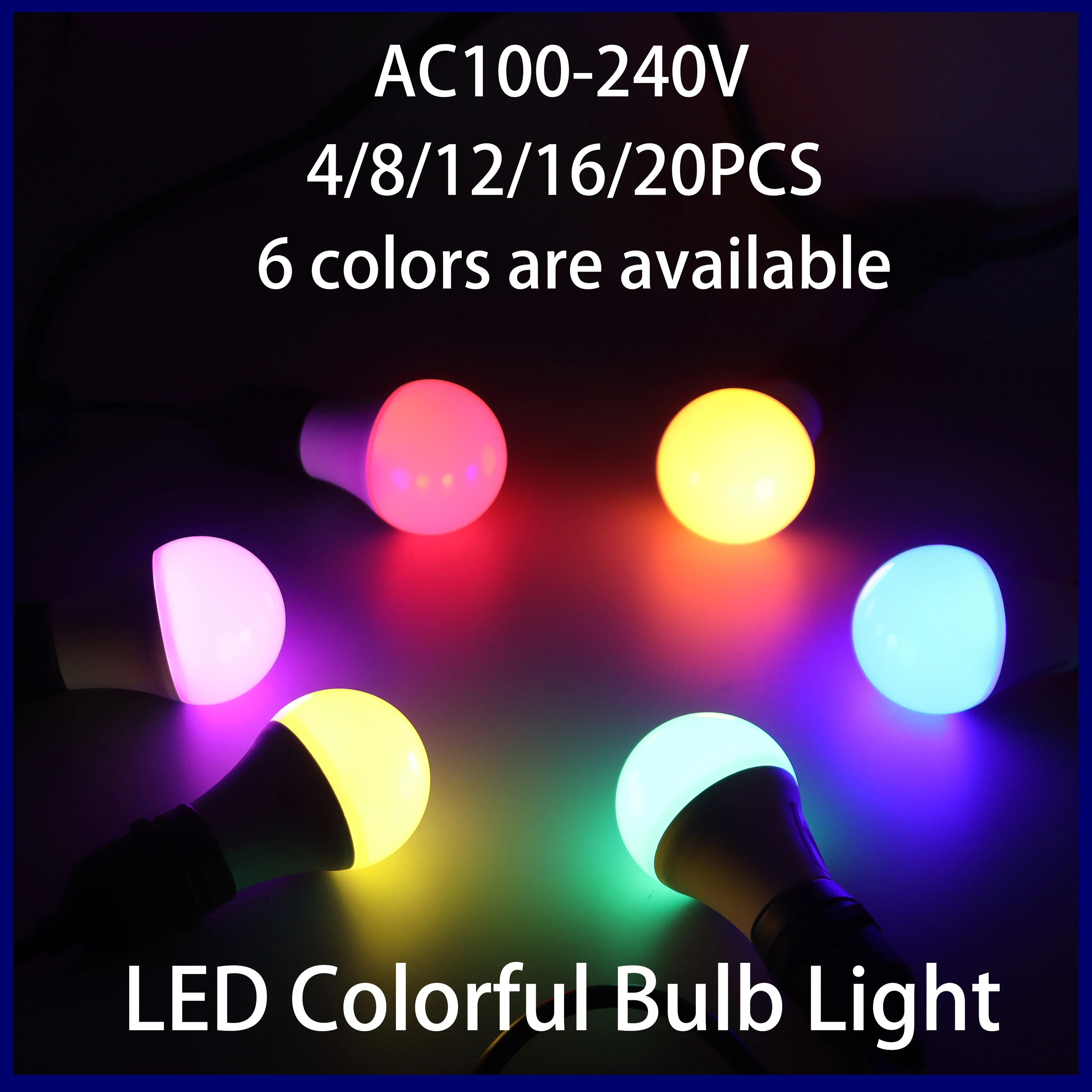 

Led Colorful Lighting Bulb E27 E14 GU10 Spotlight Yellow red blue light AC120V/220V for festival celebration KTV Bar Showcase