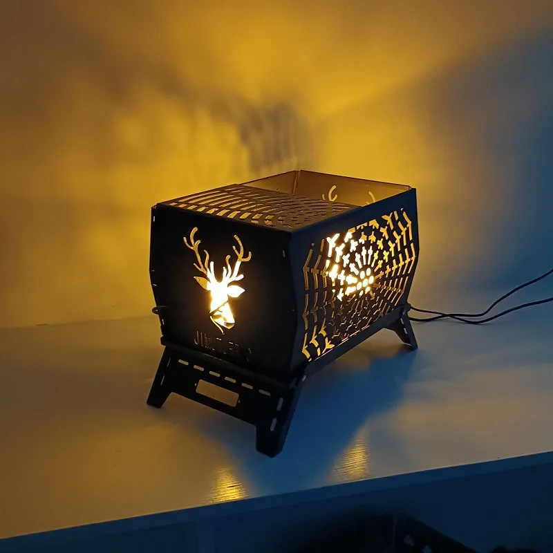 

Deer Shaped Folding Lightweight Stove Portable Cold-rolled Steel Plate Fire Stove Outdoor Camping Travel Multifunctional Stoves