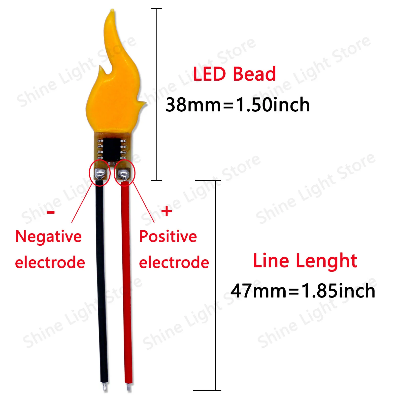 DC 3V LED COB torcia candele Edison Flame LED filamento striscia di saldatura linea 2200K decorazione a diodi accessori per lampadine