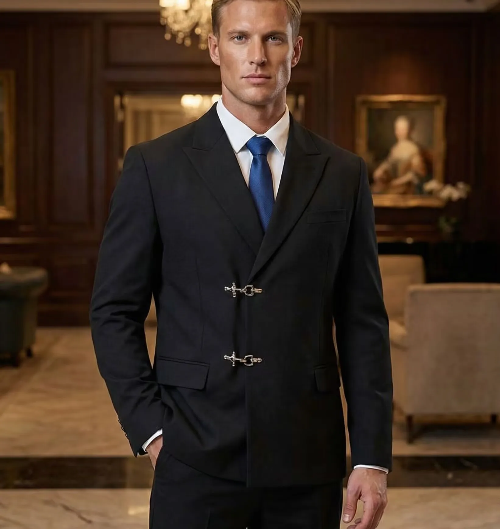 

Мужской классический приталенный смокинг для выпускного вечера, свадебный костюм для жениха, высококачественный пиджак для свидетеля, роскошный деловой костюм для банкета и вечеринки