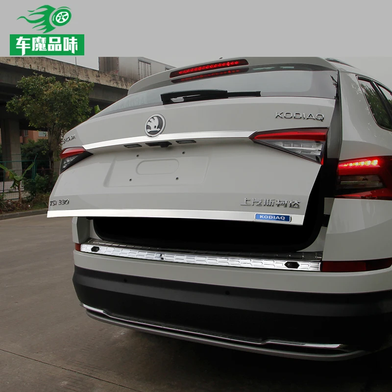 Dla Skoda Kodiaq 2017- 2019 2020 2021 2022 2023 2024 klapy bagażnika tylna klapka dolna pokrywa akcesoria do wykończeń samochodowych tylnych drzwi — zdjęcie 3