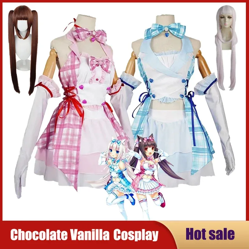 2025 أنيمي NEKOPARA تأثيري حلي الشوكولاته الفانيليا المسرحية Catgirl خادمة فستان كرنفال حفلة القط فتاة الجنة المعبود لوليتا O
