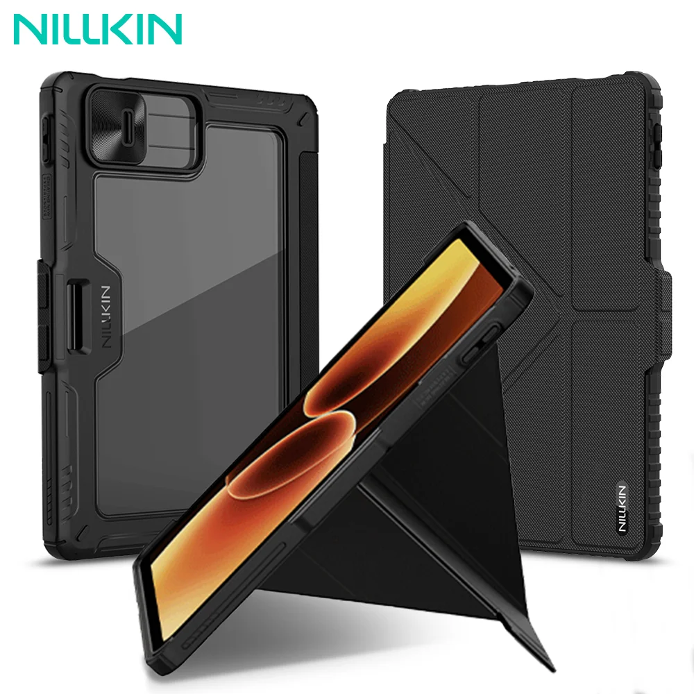NILLKIN For Xiaomi Pad 8 Pro Magnetic Case Multi-angle Folding Camera Protection Black Cover With Pencil Holder For Xiaomi Pad 8