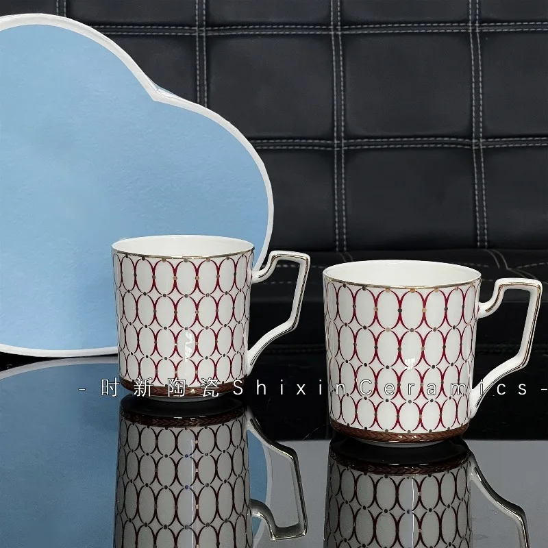 Bone China Tasse Geschenk Paar Paar Keramiktasse Souvenir Geschenk zum Verschenken des täglichen Gebrauchs