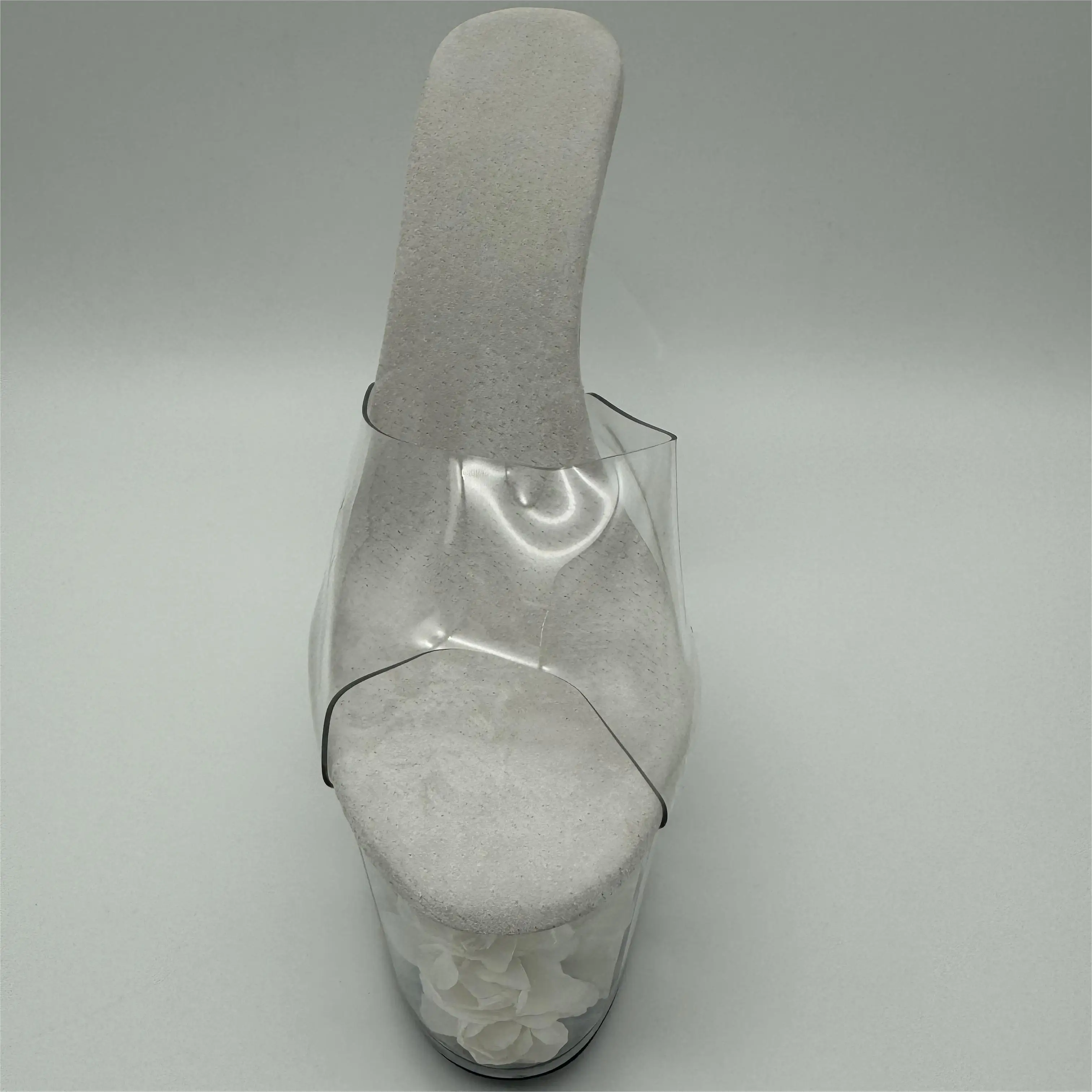 15 cm high with cool slippers Noble star temperament gown photo transparent glass shoes sexy flowers dance shoes