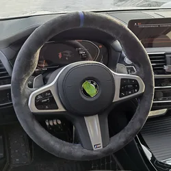 Hand-stitched Black Super-fine Suede Car Steering Wheel Cover for bmw M Sport G30-G32 G20 G21 G11 G14-G16 X3 G01 X4 G02 X5