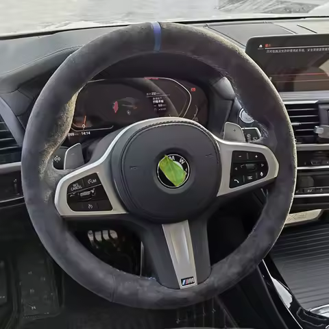 Hand-stitched Black Super-fine Suede Car Steering Wheel Cover for bmw M Sport G30-G32 G20 G21 G11 G14-G16 X3 G01 X4 G02 X5