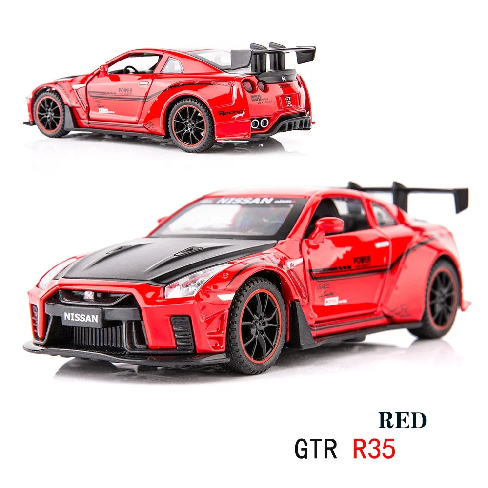 1:32 Nissan GTR R35 Racing Alloy Model Car Diecast Metal Toy Vehicle Model Collection Miniature Car Simulation Boy Birthday Gift