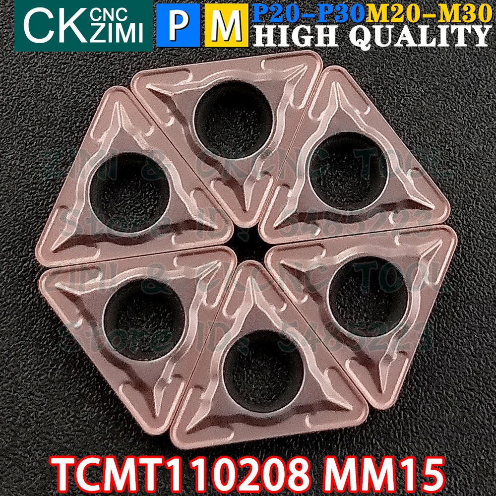 TCMT110208 MM15 TCMT21.52 MM15 Carbide Inserts External Turning Inserts Tools TCMT 1102 CNC Mechanical metal lathe cutting tools