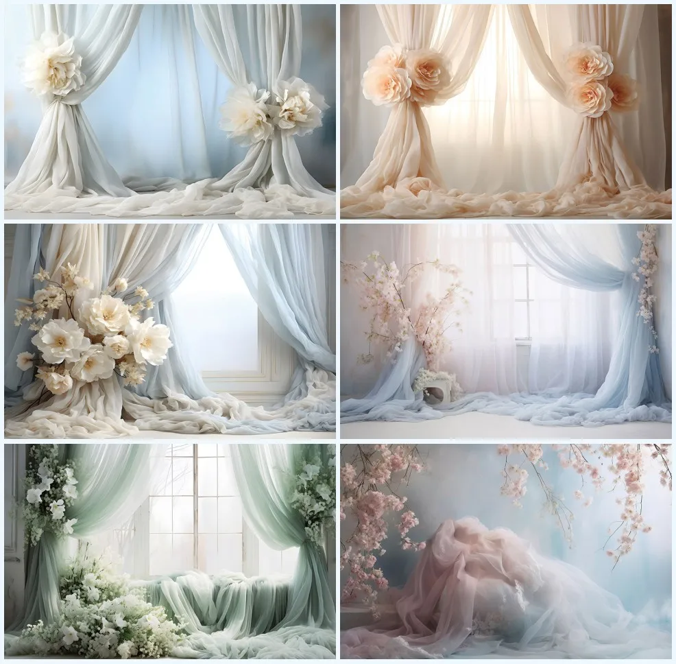 

Mehofond Photography Background Room Window Curtain Maternity Photography Women Birthday Portrait Decor Backdrop Photocall Props