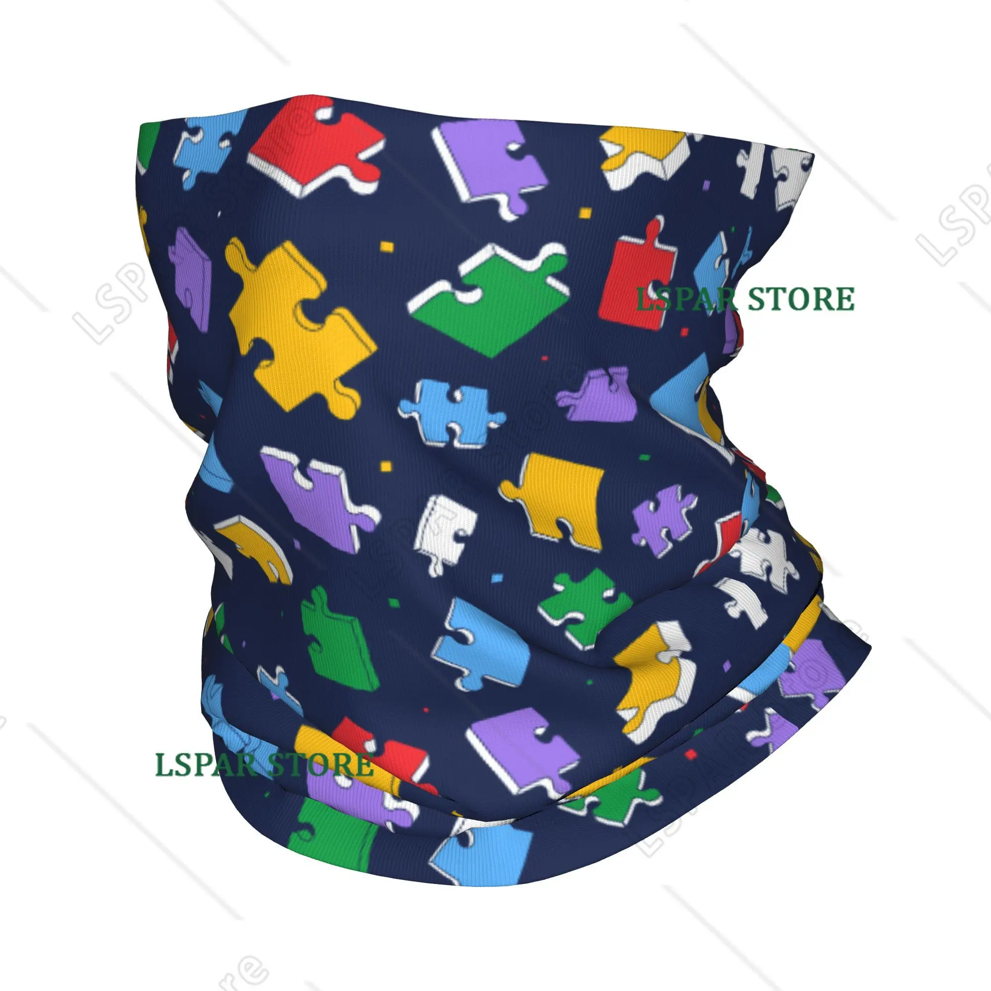 

Jigsaw Puzzle Pattern Bath Mat Bandana Neck Cover Printed Wrap Scarf Multi-use Cycling Riding for Men Unisex Thin