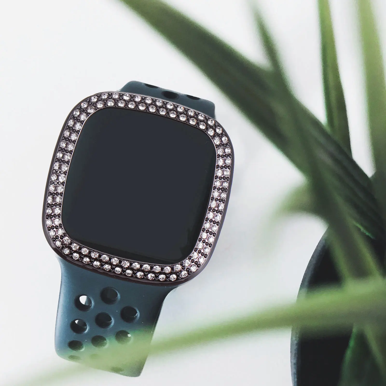 

1 Piece Watch Shell Compatible with Fitbit 3 Sense Electroplated Protection Case Smooth Touch All Buttons Accessible