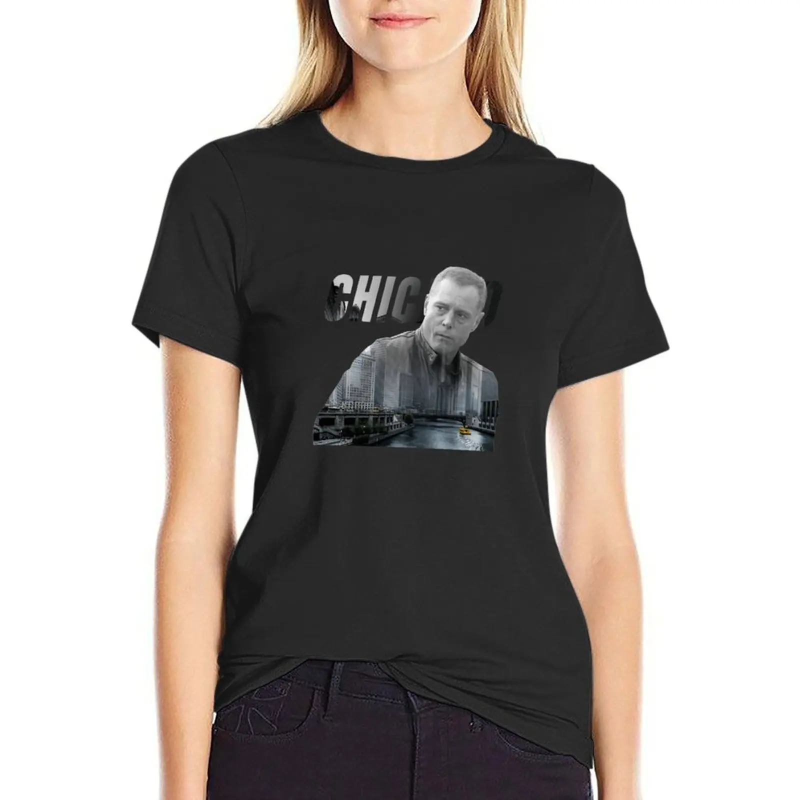 Hank Voight from Chicago PD T-Shirt hippie clothes korean fashion lady clothes graphics black t-shirts for Women