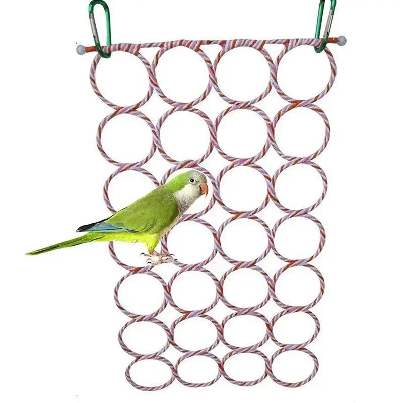 Parrot Toys, Bird Climbing, Netting Circle, Amazon Diamond Parrot Training Bird Cage Accessories, Swing