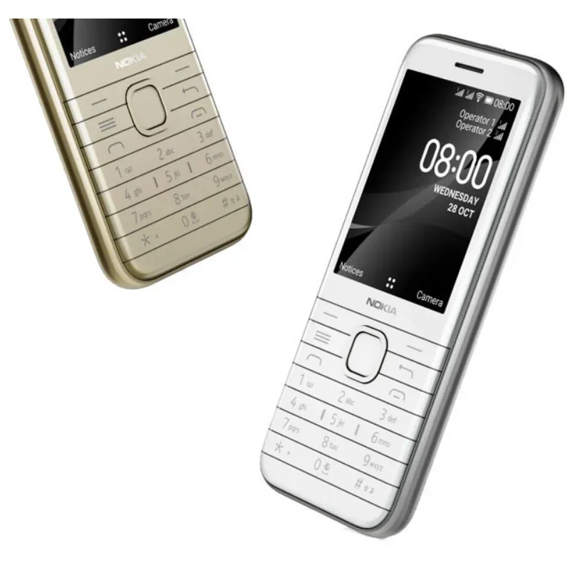 هاتف Nokia 8000 4G بشاشة 2.8 بوصة وحدة المعالجة المركزية Qualcomm Snapdragon 210 1500mAh بطارية مستعملة